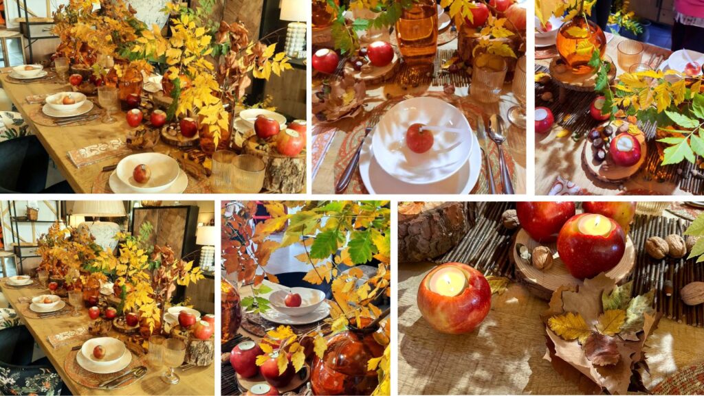 ideas decorar mesas bonitas de otoño